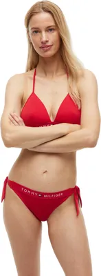 Produktbild von Tommy Hilfiger Damen Bikinihose Seitliche Schnürung Side Tie Cheeky Sport, Rot (Primary Red), XL