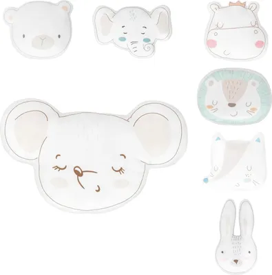 Produktbild von Kikkaboo Babykissen Plüschtier, Kuschelkissen, Figurenkissen, ab Geburt weiß beige