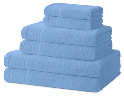 Imagen del producto de Conjunto de toallas: 2 toallas de ducha, 2 toallas de mano y 2 toallas para el bidé