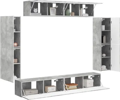 Produktbild von （Robust Möbel） TV-Schränk 4 pcs - Montage erforderlich - Beton Grau - CL194103 - TV-Schränke