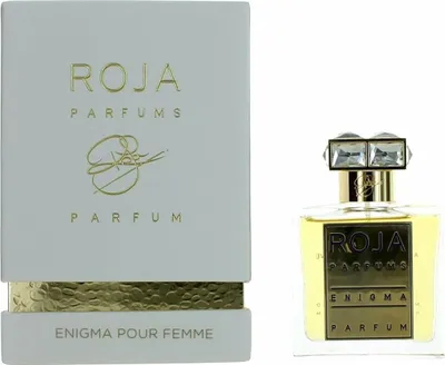 A perfume box and bottle are displayed side-by-side against a white background.