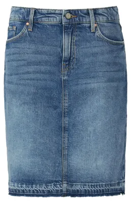 Produktbild von s.Oliver Jeansrock Regular Fit, mittelhohe Bundhöhe, 5-Pocket, offener Saum