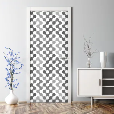 Produktbild von Dekorative Türposter selbstklebend Wandaufkleber Türaufkleber Vogel grau und weiß 70 x 200 cm