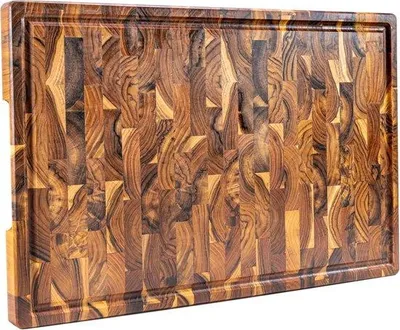 Imagen del producto de Tabla de cortar grande de madera - Teak - 58 x 38 cm