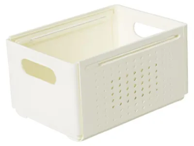 Produktbild von Aufbewahrungsbox Ausziehbar Weiß 27,4 x 20 x 15 cm