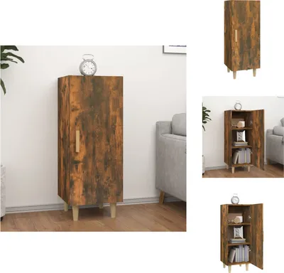 Image de vidaXL Sideboard chêne fumé 34,5x34x90 cm Bois composite - Sideboards