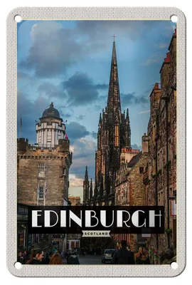 Produktbild von Blechschild Reise 12x18cm Edinburgh Scotland Altstadt Dekoration