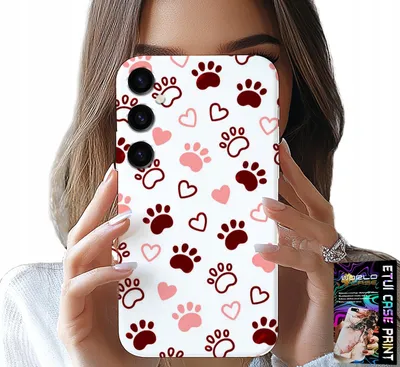 Immagine prodotto di Custodia Per Samsung Galaxy A16 4/5G - Zampe Di Cane Su Sfondo Bianco, Cane, Gatto, Orso