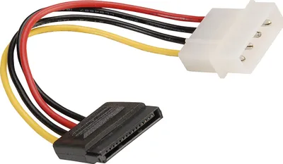 Zdjęcie produktu dla ROLINE 11.03.1055, 0,15 m, Molex (4-pin), SATA 15-pin, Męska, Żeńska, Czarny, Czerwony, Biały, Żółty