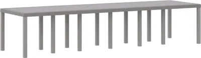 Produktbild von Gartentisch Hellgrau 350 x 100 x 74 cm Poly-Rattan