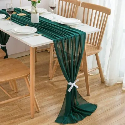 Immagine prodotto di Tovaglia lavabile verde scuro 70x420 cm
