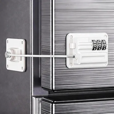 Imagen del producto de Cerradura combinada para refrigeradores con sistema de seguridad infantil, contraseña ajustable, 1 unidad, para armarios y cajones
