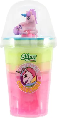 Immagine prodotto di Unicorno da collezione, rosa/giallo - 155 g - Slime appiccicoso - Divertimento sicuro per i bambini con uno slime disponibile in due colori