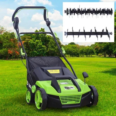 Produktbild von BRAST Vertikutierer Elektro Rasenlüfter | 1500-2000 Watt | 32-40cm Arbeitsbreite | 3 Modelle | großer Fangkorb Transportgriff & Klappbar | für kleine bis sehr große Rasenflächen | BRE-RV-3800