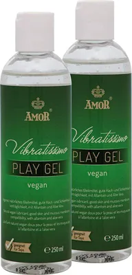 Produktbild von Vibratissimo Play Gel Vegan 2x250 ml | Gleitmittel Ohne tierische Inhaltsstoffe | Lubricant Gel Für Silikon Toys & Latexkondome geeignet