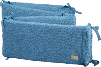Image de roba Baby Petit nid Seashells Indigo pour lit bébé 60 x 120 cm à 70 x 140 cm - Coton-  Oeko Tex Standard 100 - Bleu