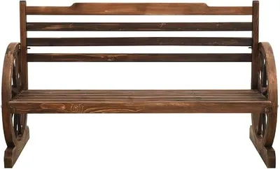 Imagen del producto de Banco de jardín de 112 cm, fabricado en madera maciza de abeto