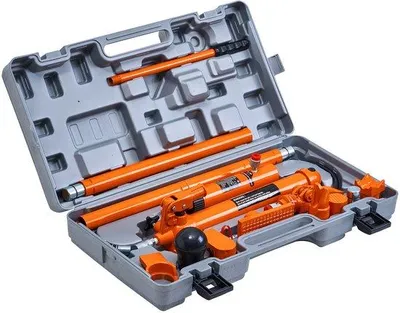 Produktbild von Hydraulische Krik-Set, 140 cm Olieslang, Reparatieset für Karosserierahmen von Autos, LKW und Landmaschinen, inkl. Transporttasche