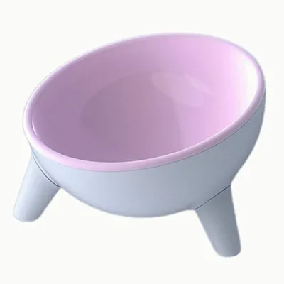 Produktbild von 1x Haustier Futternapf Fressnapf Katzennapf schräge Wasserschale kleine Schüssel Rosa