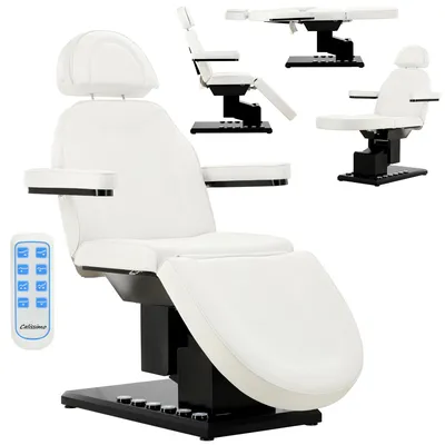 Zdjęcie produktu dla Fotel kosmetyczny elektryczny do salonu kosmetycznego pedicure regulacja sterowanie nożne + pilot 3 siłowniki Malaga