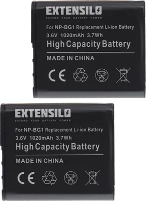 Produktbild von EXTENSILO 2x Akku kompatibel mit Sony Cybershot DSC-WX1N, DSC-WX1S Kamera (1020 mAh, 3,6 V, Li-Ion)