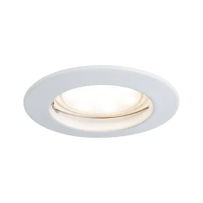 Produktbild von Paulmann Einbauleuchten Set Coin satiniert rund starr LED 1x6,8W 2700K 230V 51mm Weiß m/Alu Zink