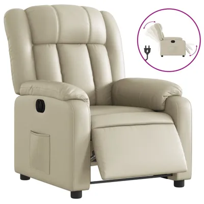 Produktbild von vidaXL Relaxsessel Elektrisch Creme Kunstleder