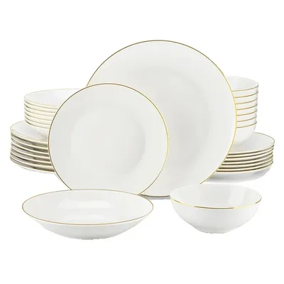 Zdjęcie produktu dla Porcelanowy zestaw stołowy, skandynawski europejski design, zestaw na 4/8 osób, 32 SZTUKI