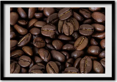 Produktbild von Bild - Bilder - Bilderrahmen - 70 cm x 50 cm - MDF-Rahmen, Wandkunst Kaffeebohnen