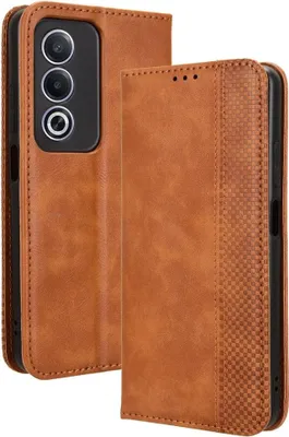 Produktbild von OPPO A80 Hülle - Coverup Vintage Style Klapphülle - Braun