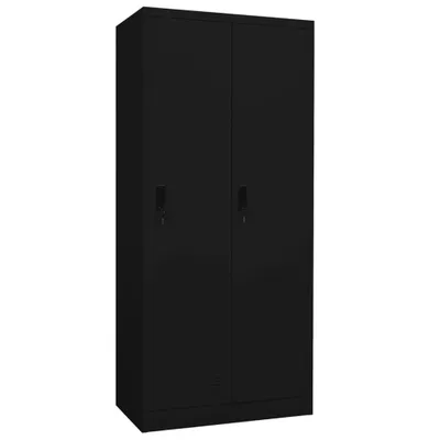 Produktbild von Kleiderschrank Schwarz 80x50x180 cm Stahl