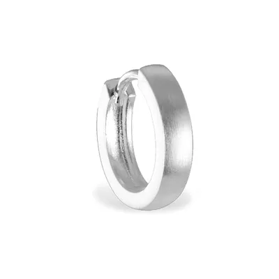 Produktbild von Herren Ohrring: 925 Silber Creole / Klappcreole single matt (14 mm Ø; 3 mm)