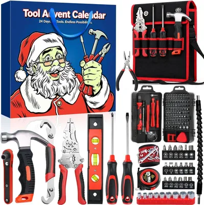 Productafbeelding van Adventskalender cadeau voor mannen volwassenen rood