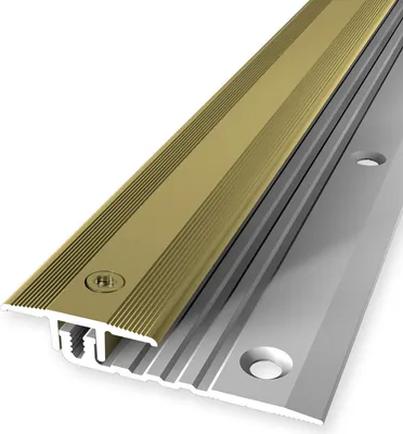 Produktbild von PROVISTON | Ausgleichsprofil | Vinylprofil | Breite: 25 mm | Höhenausgleich: 4 - 9.5 mm | Länge: 900 mm | Aluminiumprofil | Gold | 1 Stück