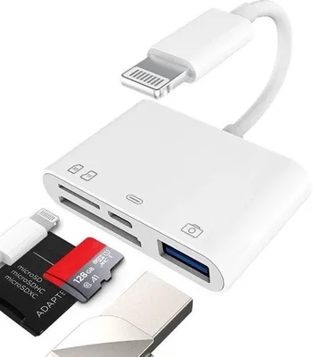 Obrázek produktu pro Čtečka karet Micro SD s adaptérem USB Lightning pro iPhone a iPad