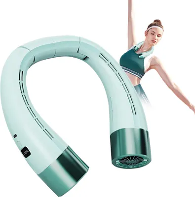 Produktbild von 5 Geschwindigkeitsstufen Halsventilator mit 2000mAh Akku, USB-Aufladung
