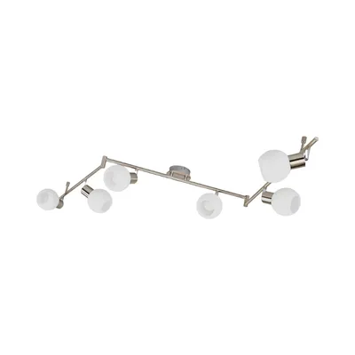 Produktbild von Lindby Deckenlampe Elaina, 180 cm, 6-flg., nickel, Glas, E14