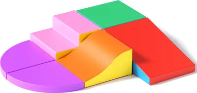 Produktbild von Baby Schaumstoff-Bausteine - Indoor-Spielplatz Set - Krabbeln & Klettern - Latexschaum - Rutschen-Kombi - 1–3 Jahre - Farbe A