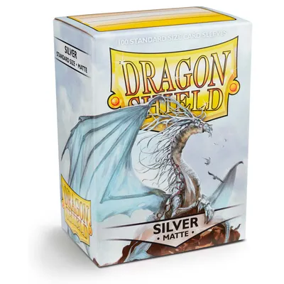 Immagine prodotto di Manicotti opachi di dimensioni standard Dragon Shield - Argento (100 manicotti)