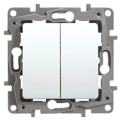 Obrázok produktu pre Vypínač Legrand Niloe 764502 dvojitý striedavý r. 6+6 biely