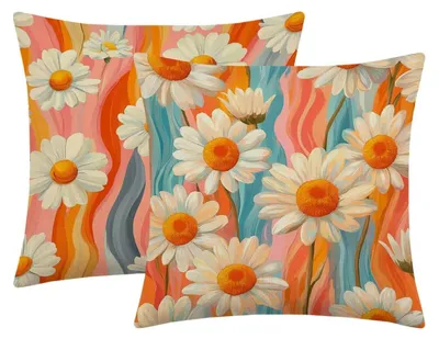 Productafbeelding van Set van 2 Sierkussens 45 x 45 cm Oranje Fluweel