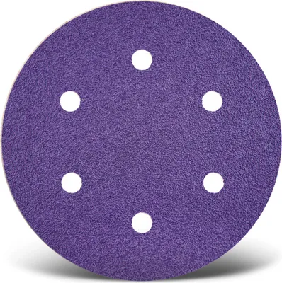 Produktbild von MENZER Titanium HD Klett-Schleifscheiben, 150 mm, 6-Loch, f. Exzenterschleifer, Keramik-Mix (50 Stk.) K400