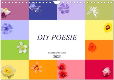 Produktbild von DIY POESIE - BASTELKALENDER (Wandkalender 2025 DIN A4 quer), CALVENDO Monatskalender