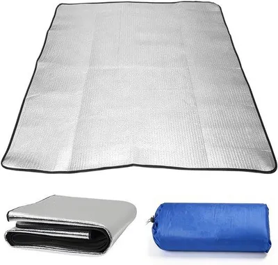 Produktbild von Famanu Isoliermatte Aluminium 200 x 200 cm - Faltbare Thermomatte für Camping und Outdoor