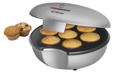 Produktbild von Bomann MM 5020, Cupcake-Gerät, 7 Kuchen, Silber, 900 W, 230 V, 50 Hz