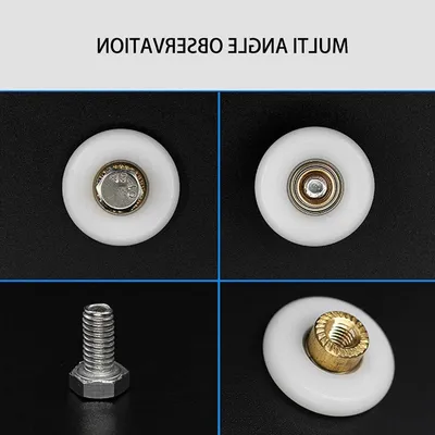Ersatzräder für Duschschiebetüren - 4 Stück - Glas Türläufer - 25mm - Für Schiebetüren und Badezimmerzubehör