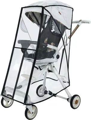 Produktbild von Regenschutz für Kinderwagen, transparent, vorne öffnend, mit Fenster