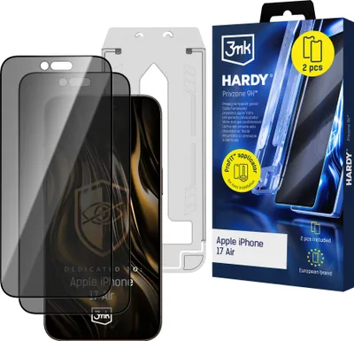 Image de 2 x Verre de protection trempé 3mk Hardy Privzone 9H pour Apple iPhone Air