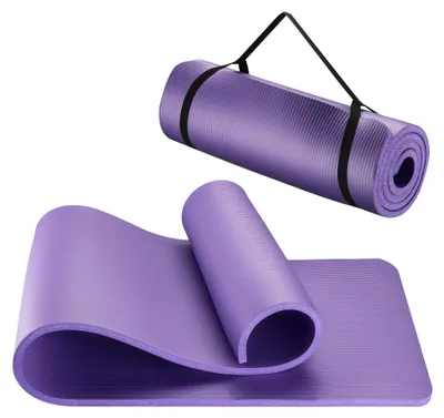 Produktbild von Wiltec Yogamatte violett 180x60x1,5cm Turnmatte Gymnastikmatte Bodenmatte rutschfest extradick Sport