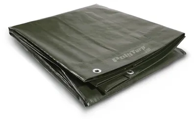 Produktbild von PolyTarp 210 PE-Abdeckplane (Farbe Grün, 3 m rund, 13 mm Ösen im Rand) 430300